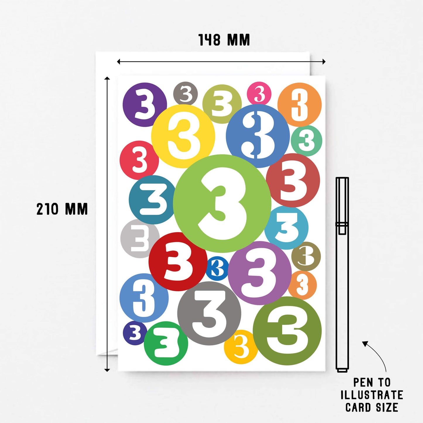 3rd Birthday Card by SixElevenCreations. Product Code SE2063A5