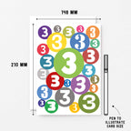 3rd Birthday Card by SixElevenCreations. Product Code SE2063A5