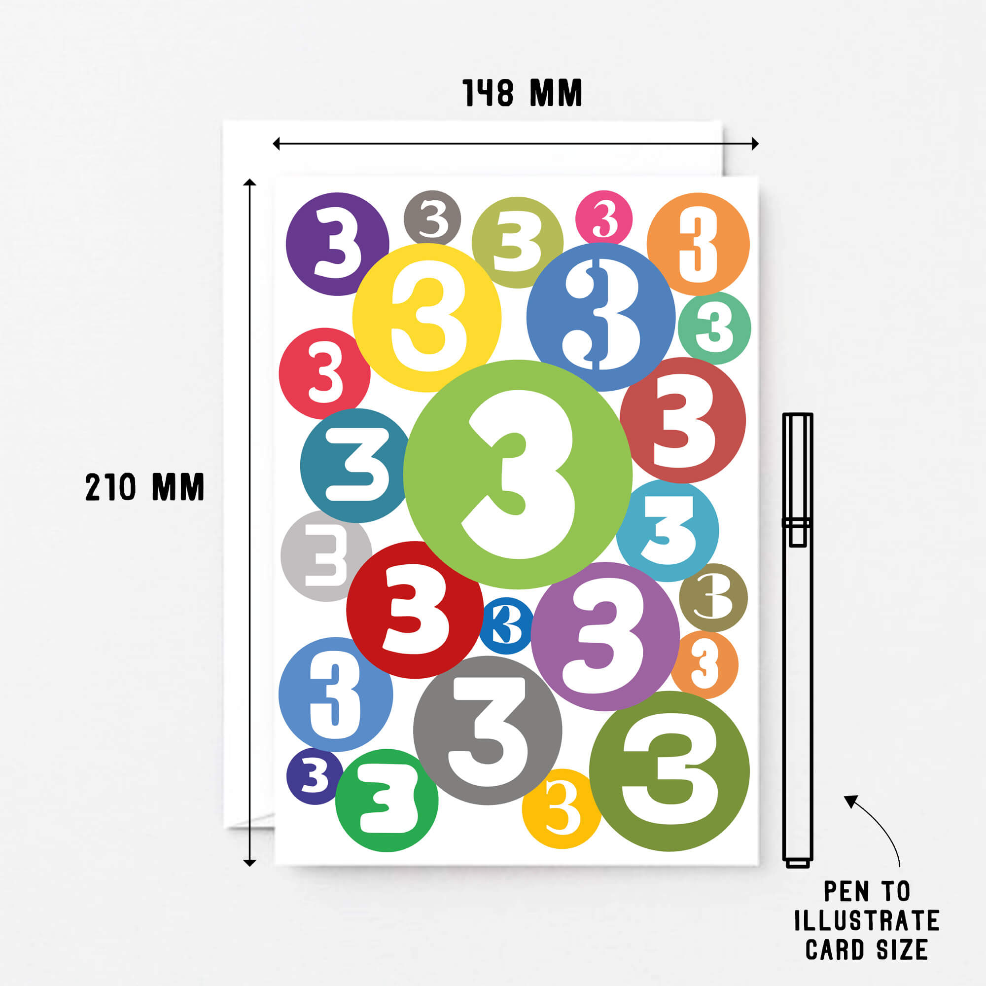 3rd Birthday Card by SixElevenCreations. Product Code SE2063A5