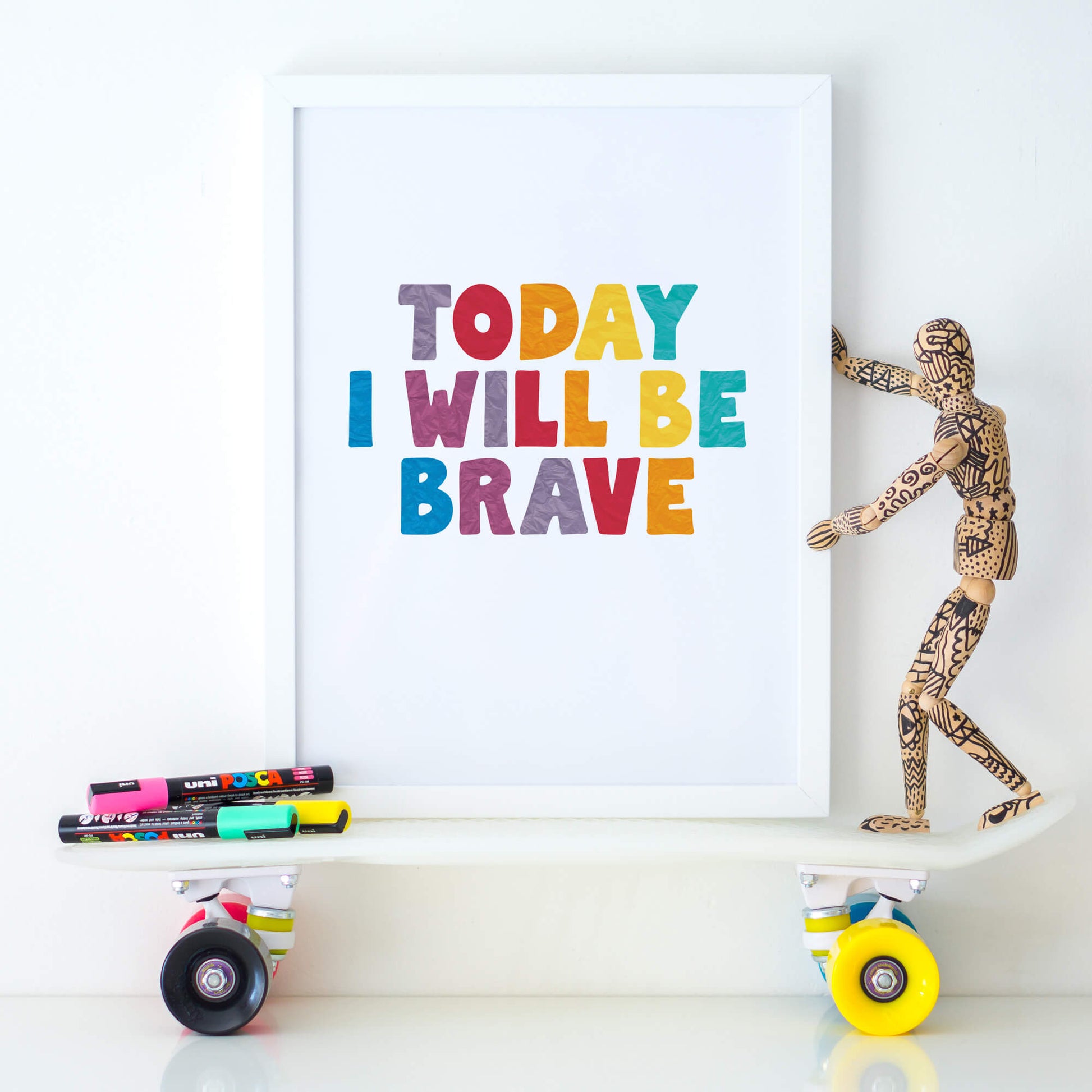 Today I Will Be Brave Print by SixElevenCreations. Product Code SEP0507