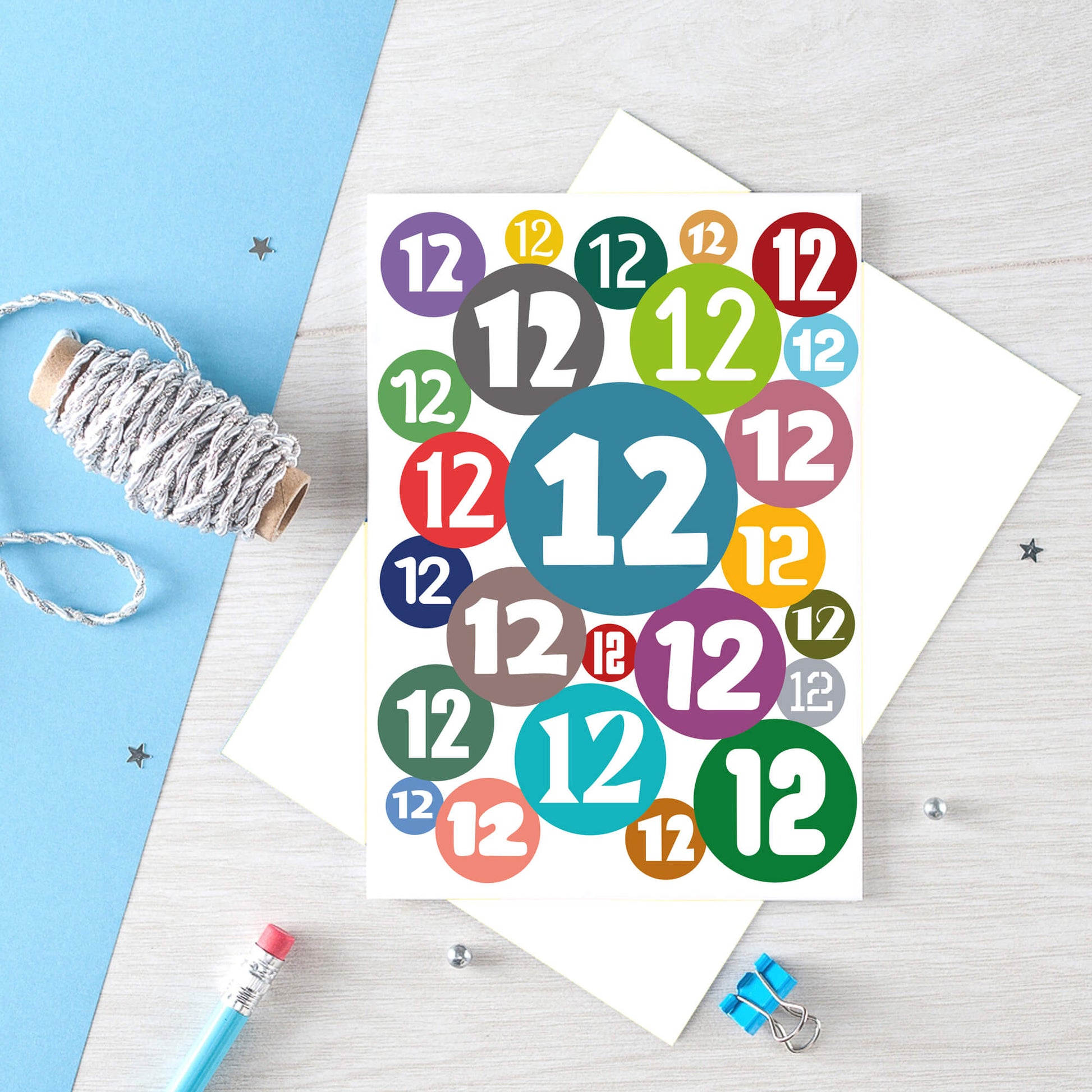 Big 12th Birthday Card by SixElevenCreations. Product Code SE2082A5