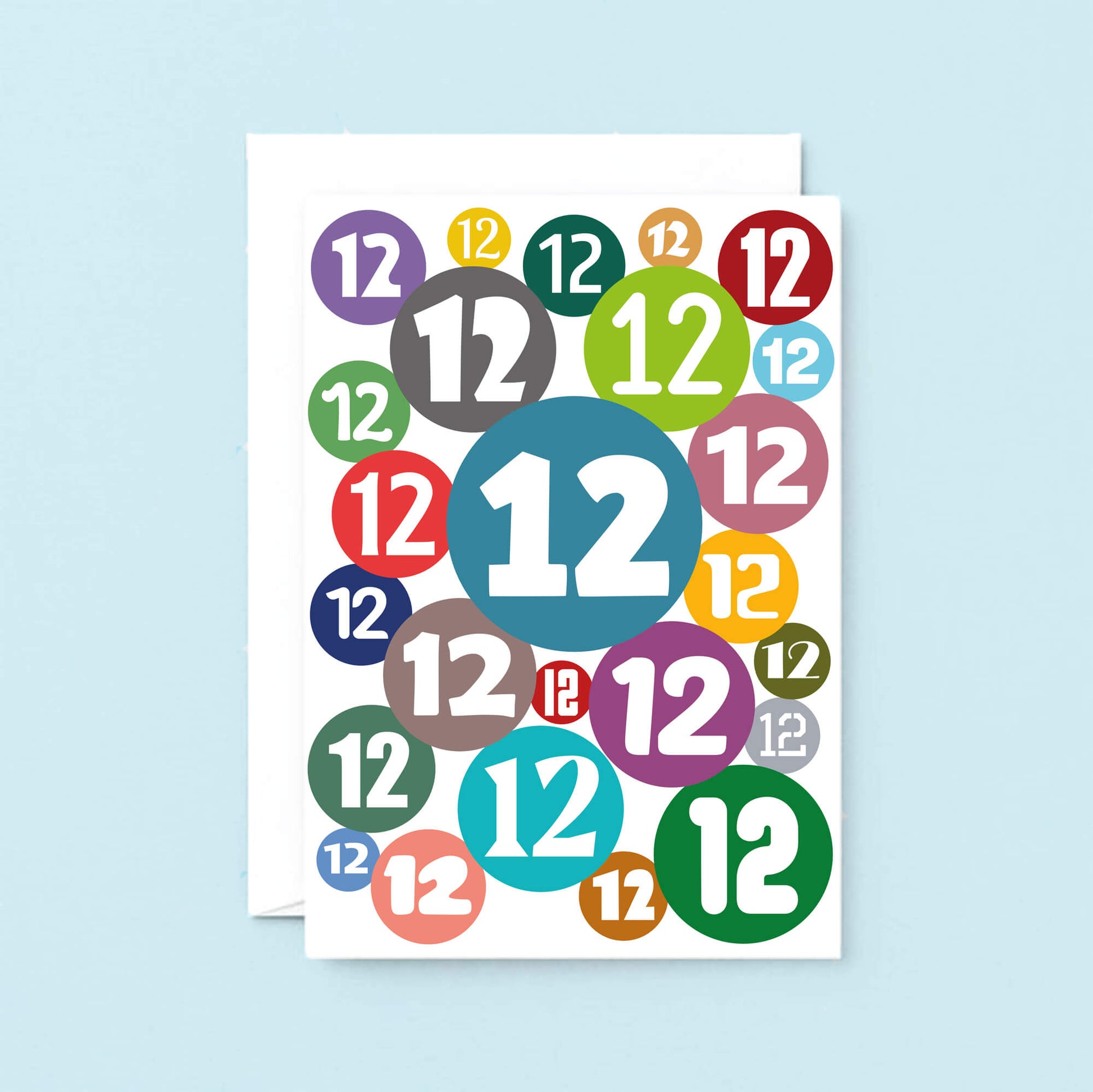 Big 12th Birthday Card by SixElevenCreations. Product Code SE2082A5