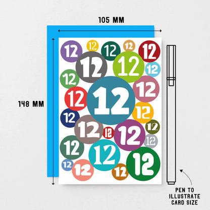 12th Birthday Card by SixElevenCreations. Product Code SE2082A6