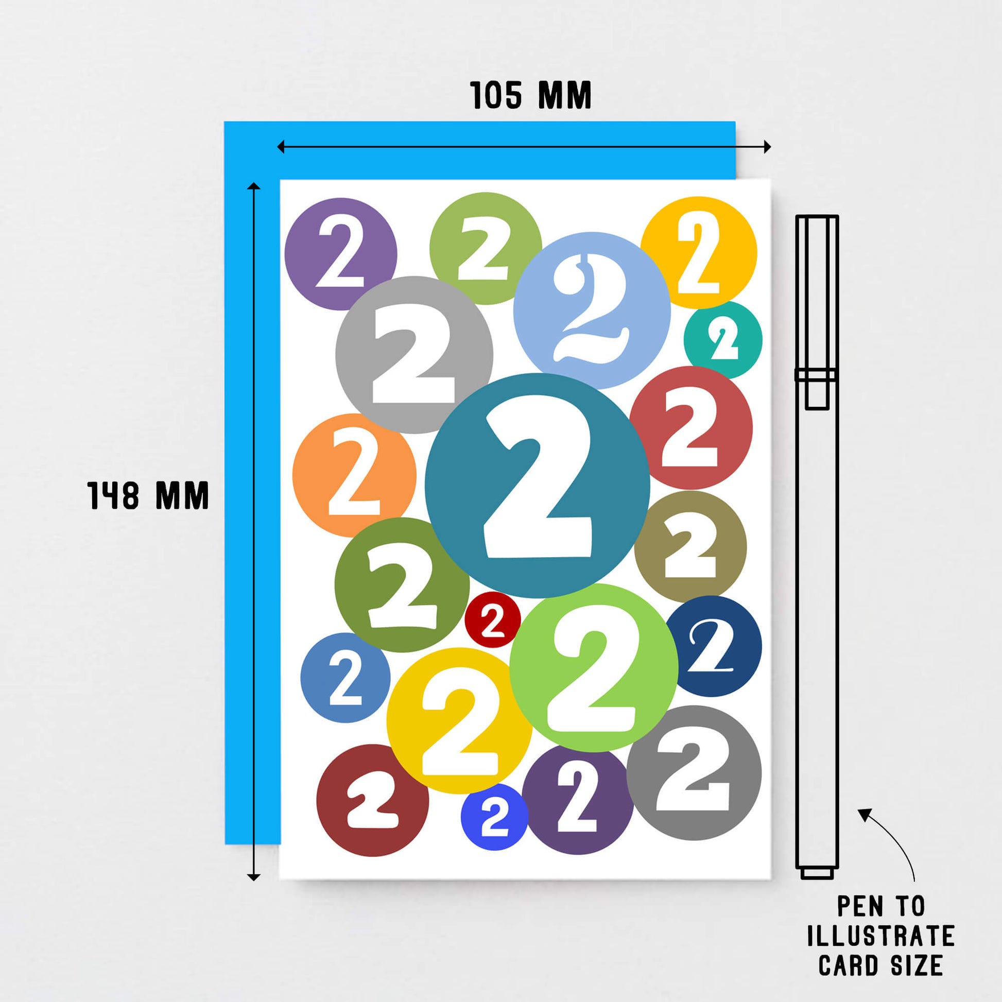 2nd Birthday Card by SixElevenCreations. Product Code SE2062A6