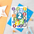 2nd Birthday Card by SixElevenCreations. Product Code SE2062A6