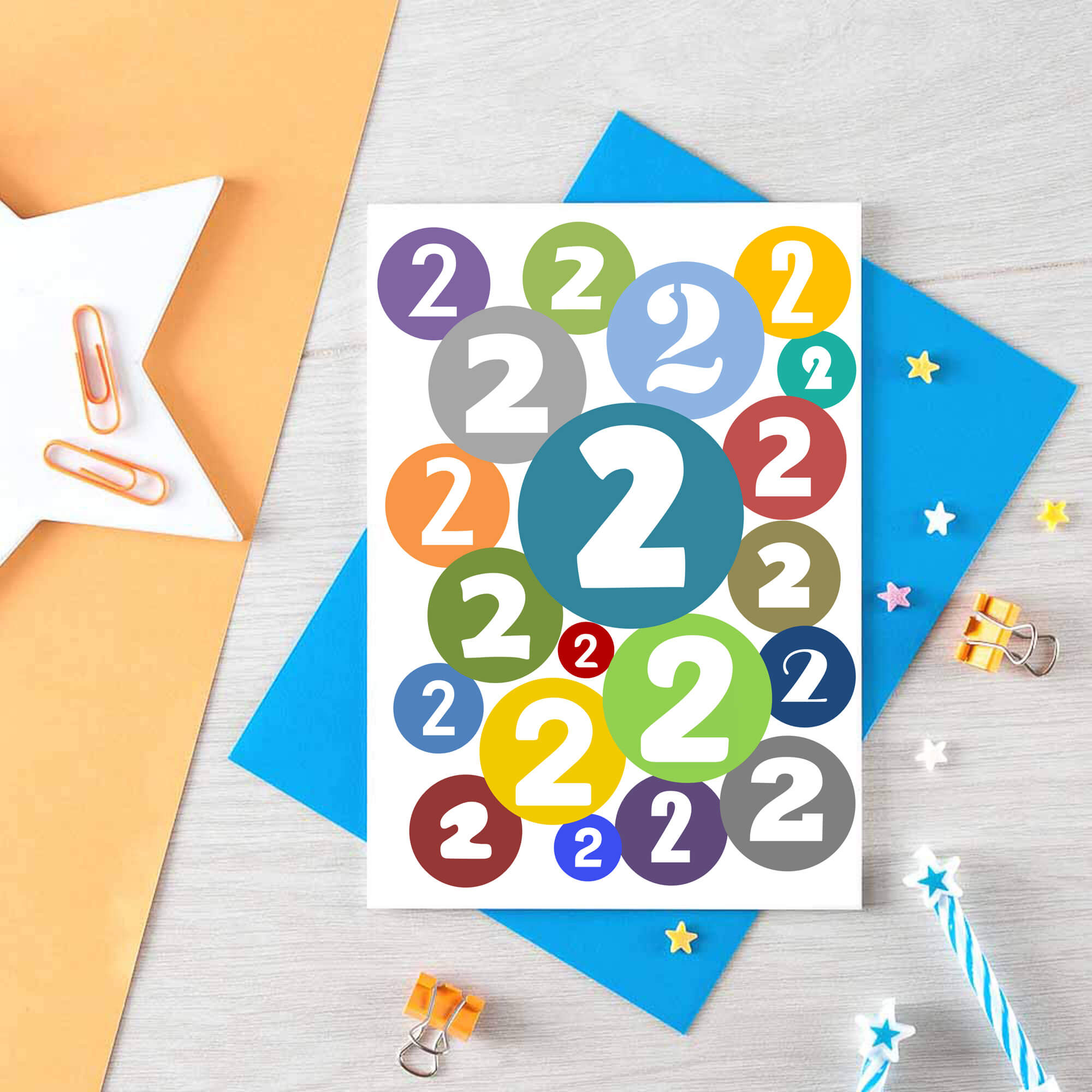 2nd Birthday Card by SixElevenCreations. Product Code SE2062A6