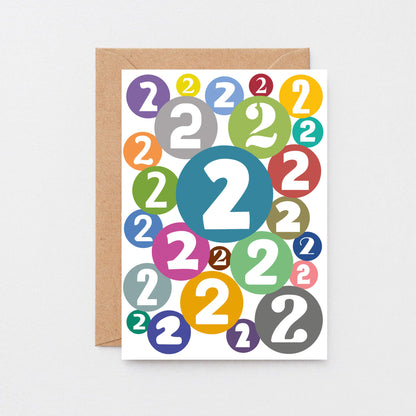 Big 2nd Birthday Card by SixElevenCreations. Product Code SE2062A5