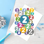 Big 2nd Birthday Card by SixElevenCreations. Product Code SE2062A5