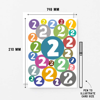 Big 2nd Birthday Card by SixElevenCreations. Product Code SE2062A5
