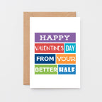 Valentine Card by SixElevenCreations. Reads Happy Valentine's Day from your better half. Product Code SEV0003A6