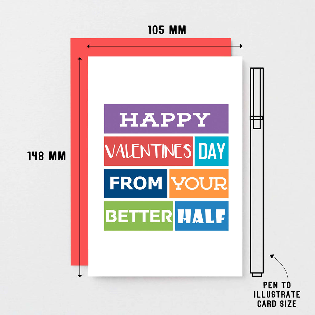 Valentine Card by SixElevenCreations. Reads Happy Valentine's Day from your better half. Product Code SEV0003A6