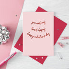 Valentine Card by SixElevenCreations. Reads You make my heart happy. Happy Valentine's Day. Product Code SEV0034A6