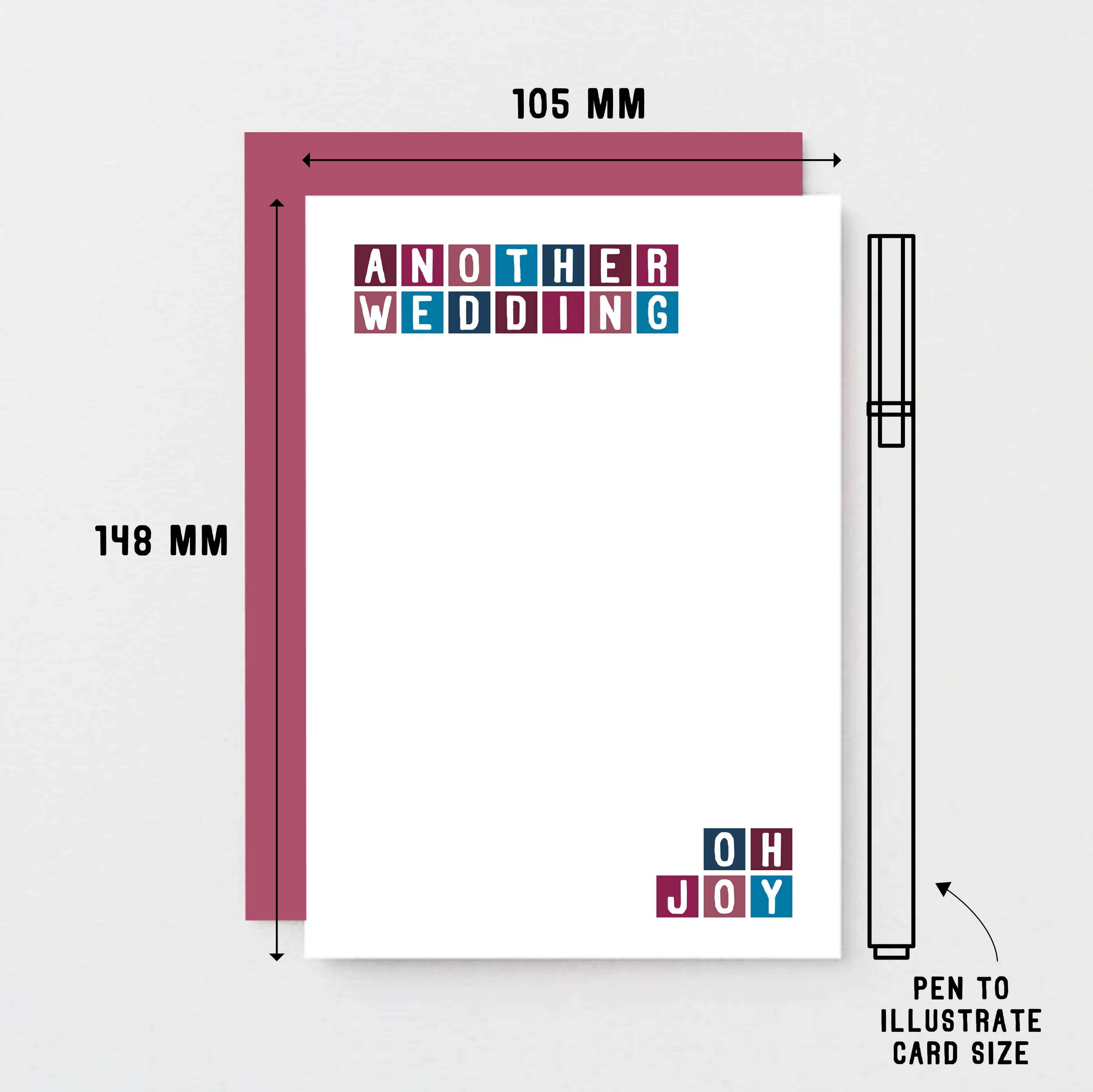 Wedding Card by SixElevenCreations. Reads Another wedding Oh Joy. Product Code SE0246A6