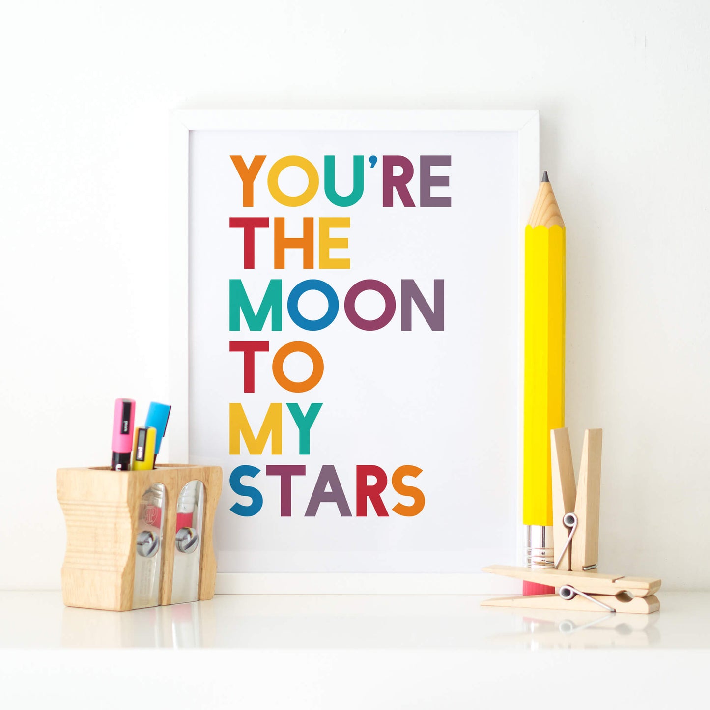 You're The Moon To My Stars Poster by SixElevenCreations. Product Code SEP0209