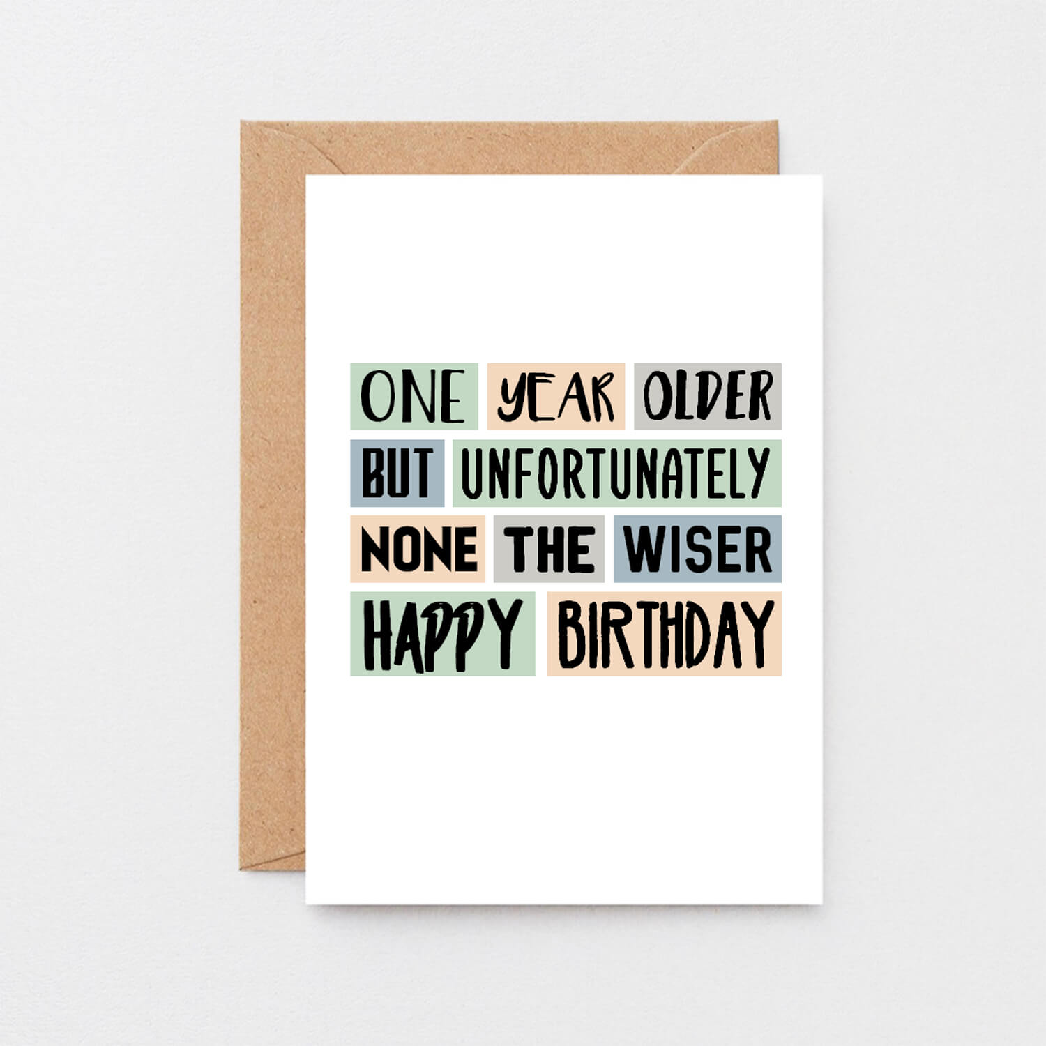 One Year Older Birthday Card by SixElevenCreations Product Code SE0004A6