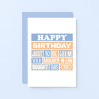 Father-in-Law Birthday Card by SixElevenCreations. Reads Happy birthday. Just to be clear your daughter-in-law bought this card. Product Code SE0205A6