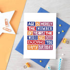 Birthday Card by SixElevenCreations. Reads Age is merely the number of years the world has been enjoying you. Happy birthday. Product Code SE0218A6