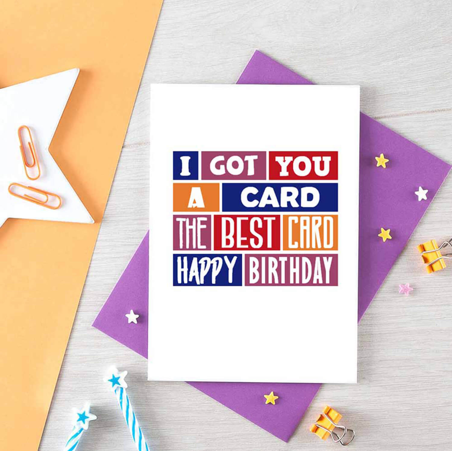 Birthday Card by SixElevenCreations. Reads I got you a card. The best card. Happy birthday. Product Code SE0240A6