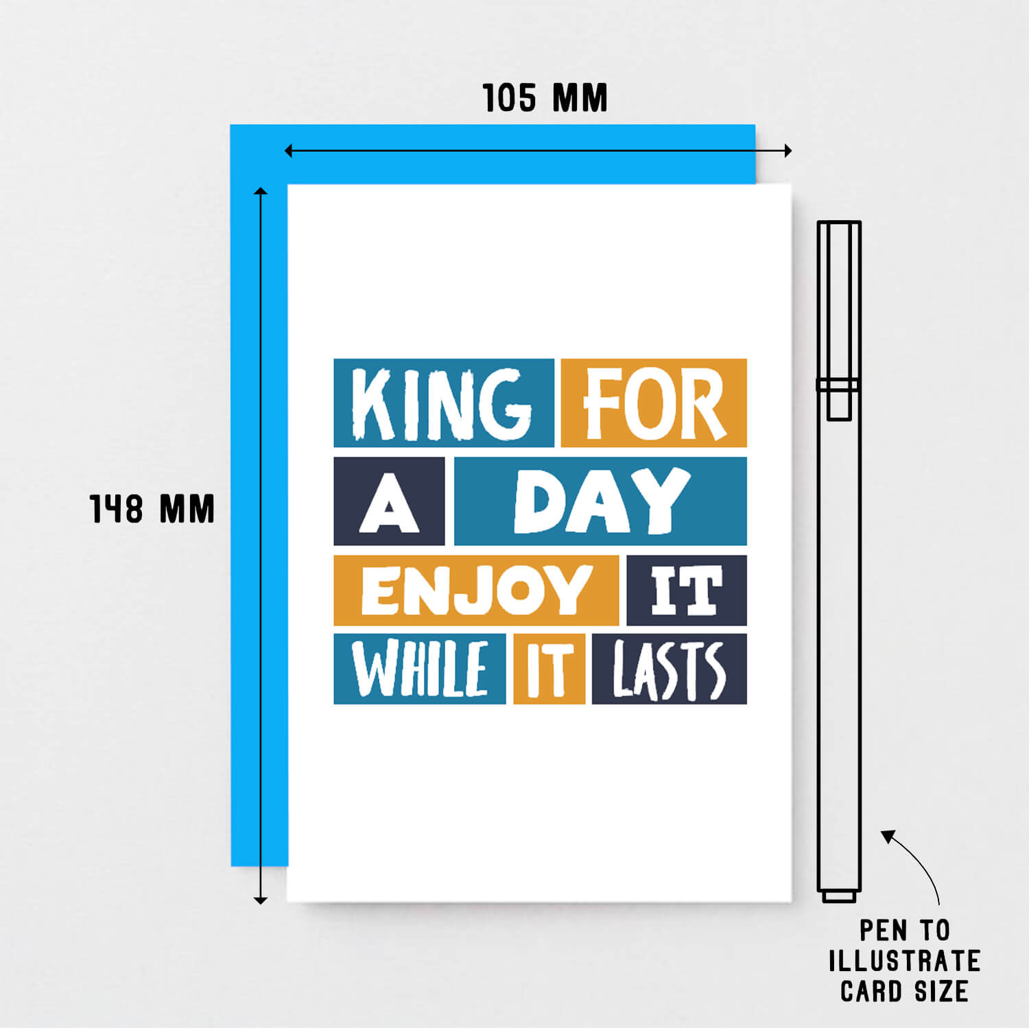 Birthday Card by SixElevenCreations. Reads King for a day. Enjoy it while it lasts. Product Code SE0277A6