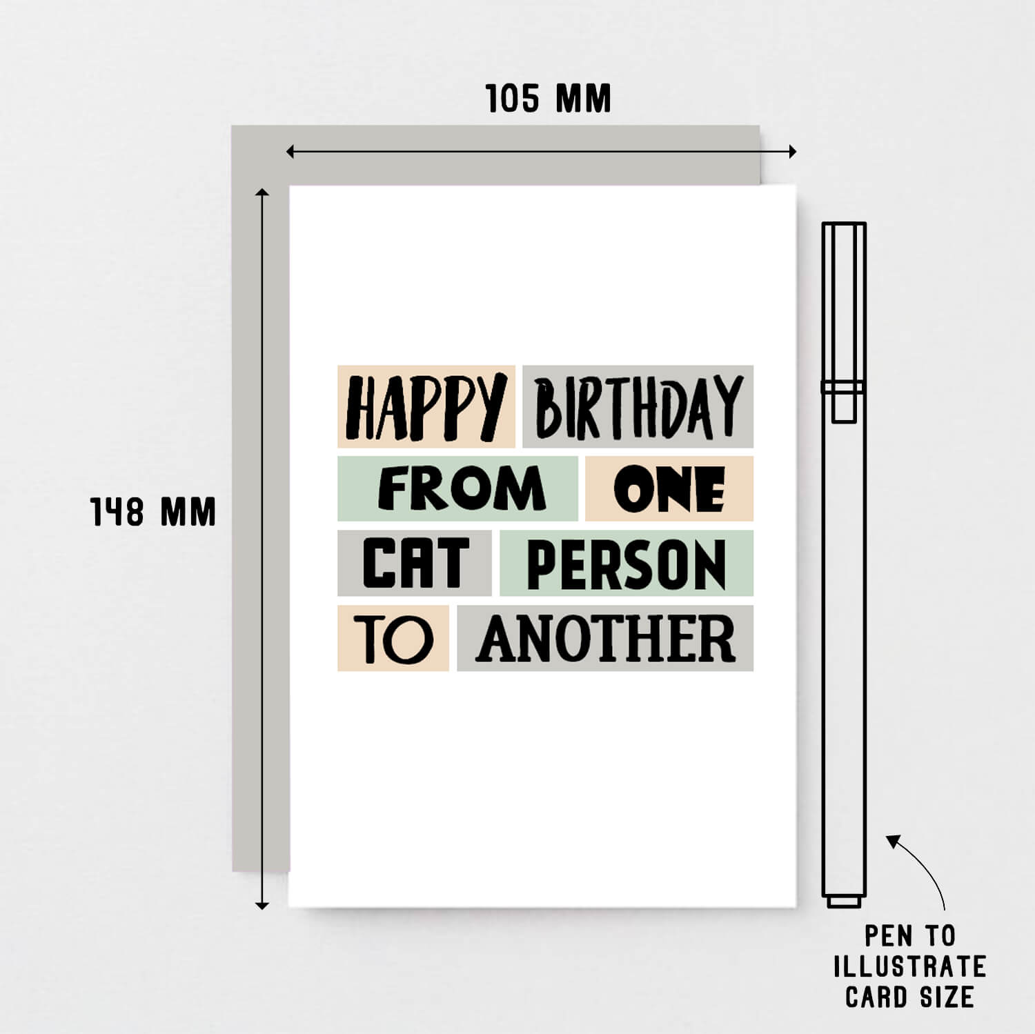 Cat Birthday Card by SixElevenCreations. Reads Happy birthday from one cat person to another. Product Code SE0278A6