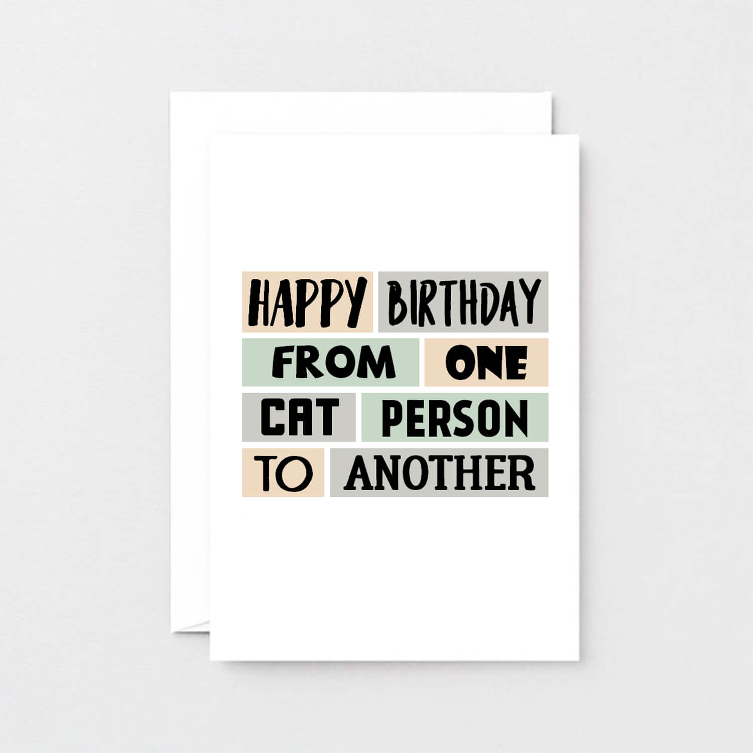 Cat Birthday Card by SixElevenCreations. Reads Happy birthday from one cat person to another. Product Code SE0278A6