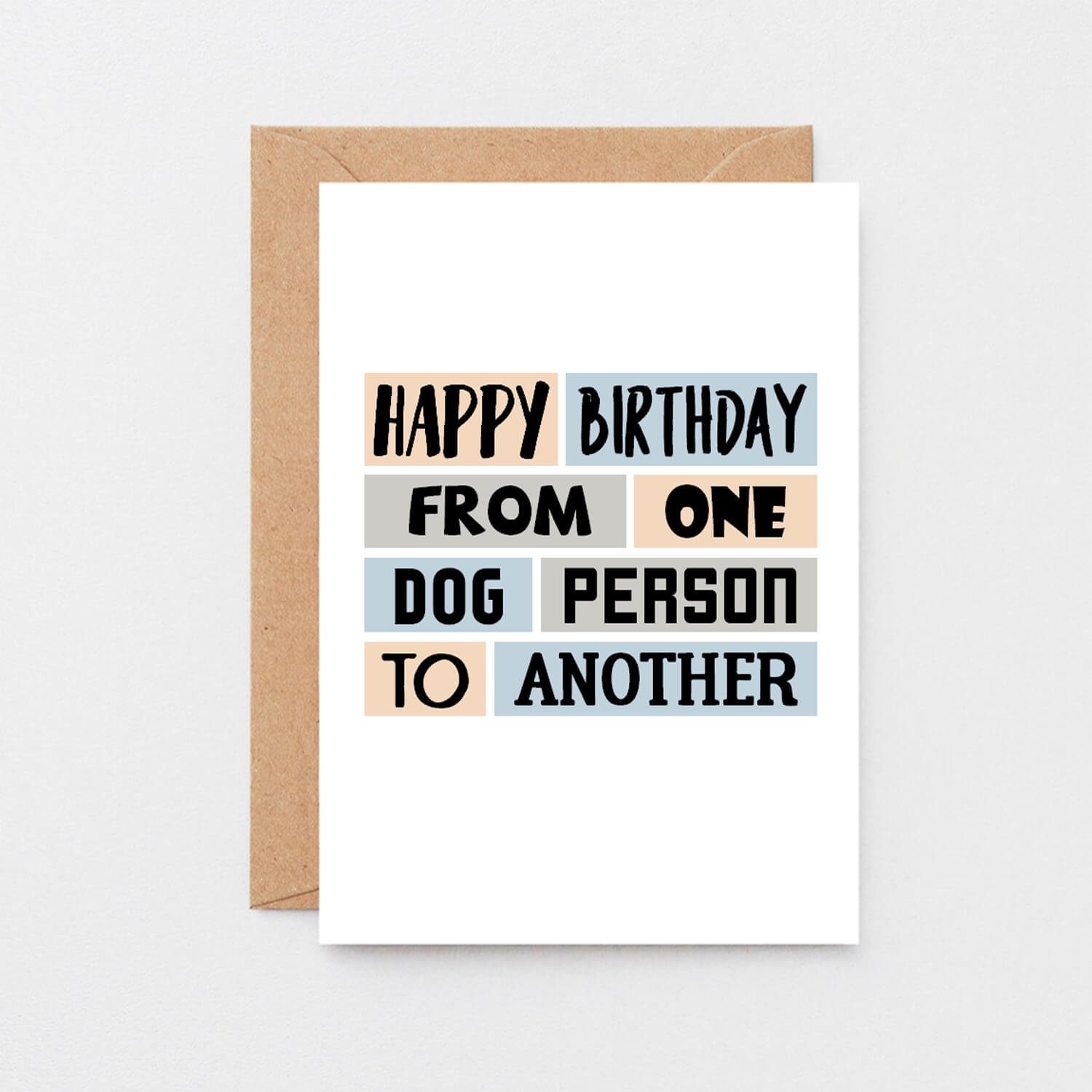 Dog Birthday Card by SixElevenCreations. Reads Happy birthday from one dog person to another. Product Code SE0279A6