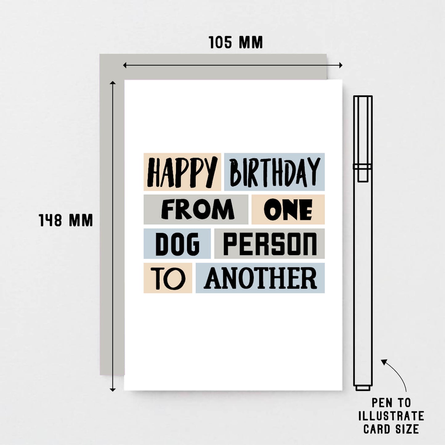 Dog Birthday Card by SixElevenCreations. Reads Happy birthday from one dog person to another. Product Code SE0279A6