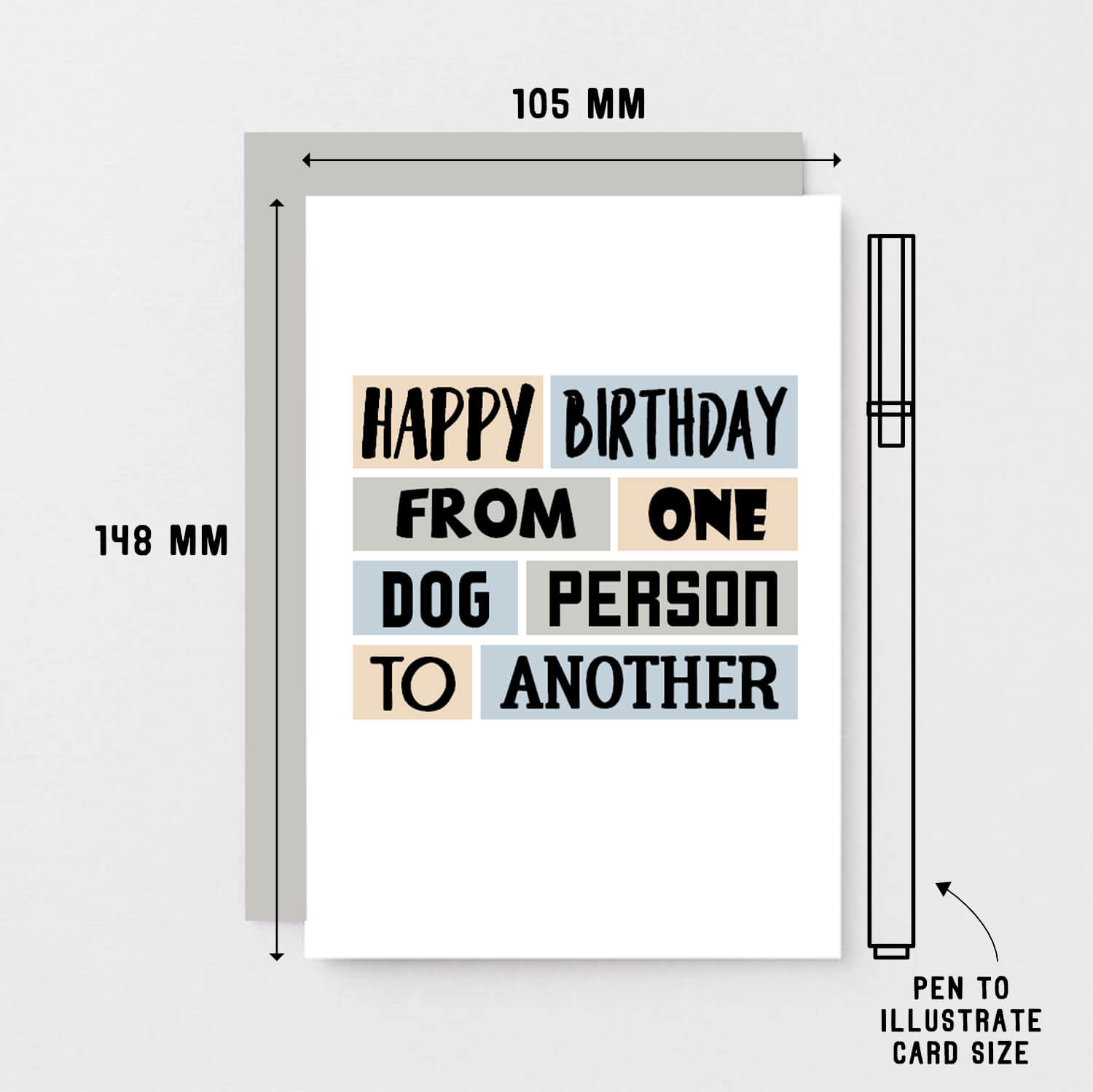 Dog Birthday Card by SixElevenCreations. Reads Happy birthday from one dog person to another. Product Code SE0279A6