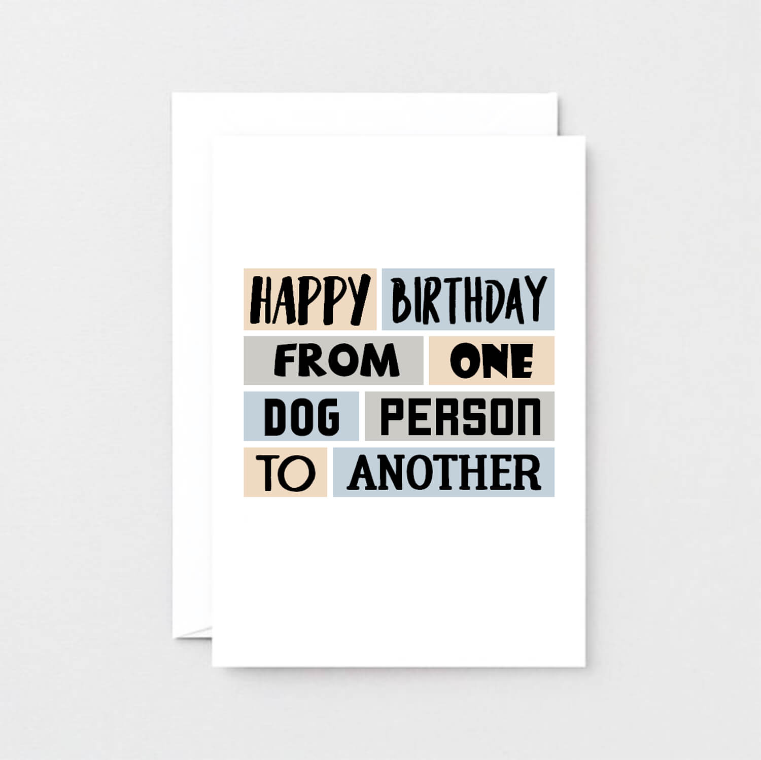 Dog Birthday Card by SixElevenCreations. Reads Happy birthday from one dog person to another. Product Code SE0279A6