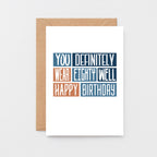 80th Birthday Card by SixElevenCreations. Reads You definitely wear eighty well Happy birthday. Product Code SE0253A6