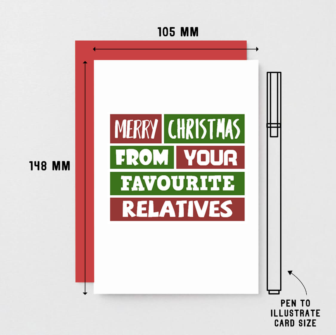 Christmas Card by SixElevenCreations. Reads Merry Christmas from your favourite relatives. Product Code SEC0008A6