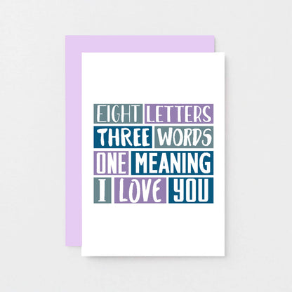 Eight Letters Love Card