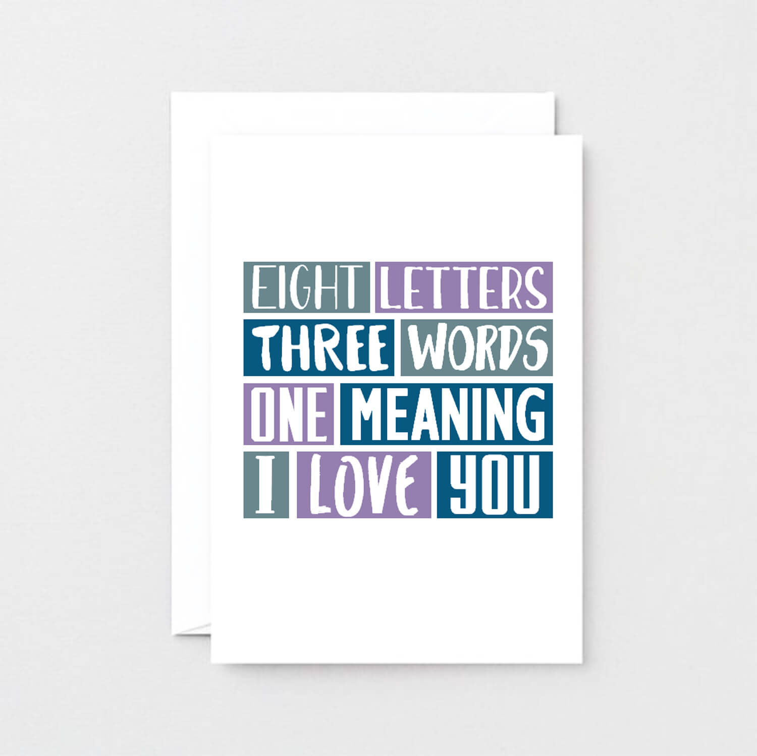 Eight Letters Love Card by SixElevenCreations Product Code SE0012A6