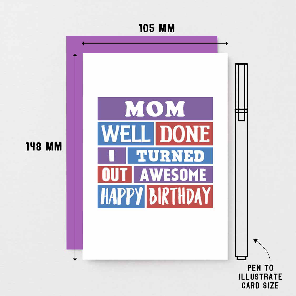 Well Done Mom Birthday Card by SixElevenCreations Product Code SE0011A6_US
