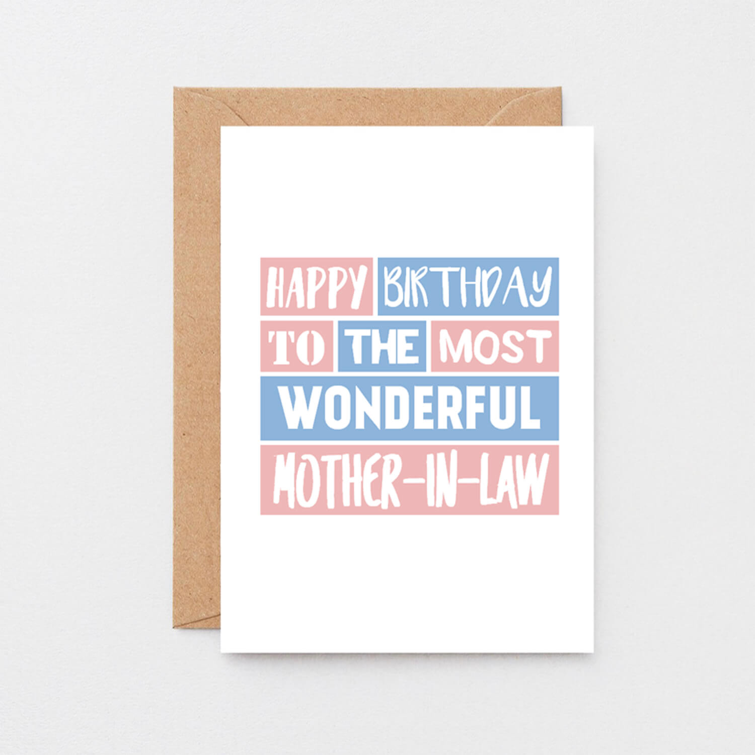 Mother-in-Law Birthday Card by SixElevenCreations. Reads Happy birthday to the most wonderful mother-in-law. Product Code SE0204A6