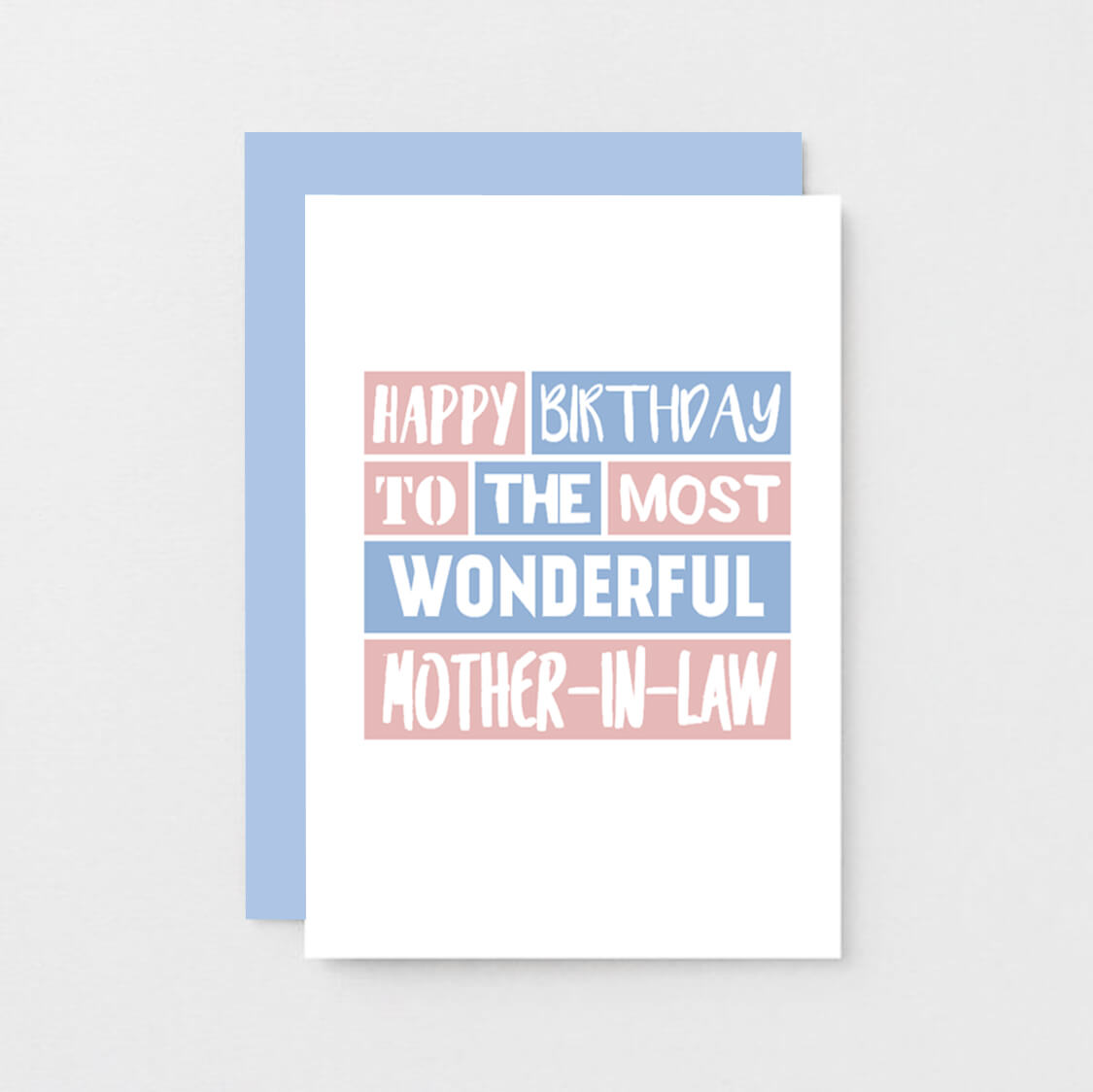 Mother-in-Law Birthday Card by SixElevenCreations. Reads Happy birthday to the most wonderful mother-in-law. Product Code SE0204A6