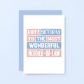 Mother-in-Law Birthday Card by SixElevenCreations. Reads Happy birthday to the most wonderful mother-in-law. Product Code SE0204A6
