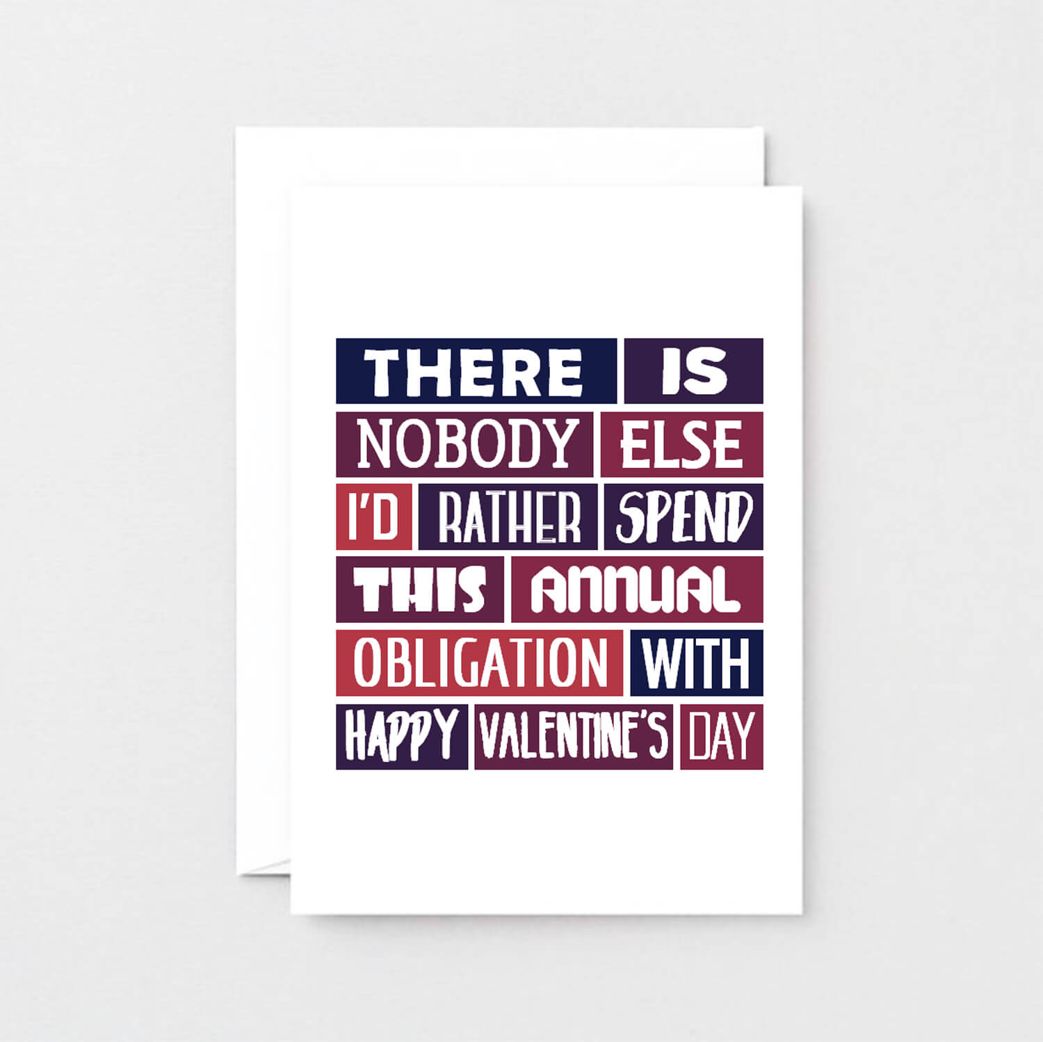 Valentine Card by SixElevenCreations. Reads There is nobody else I'd rather spend this annual obligation with. Happy Valentine's Day. Product Code SEV0012A6