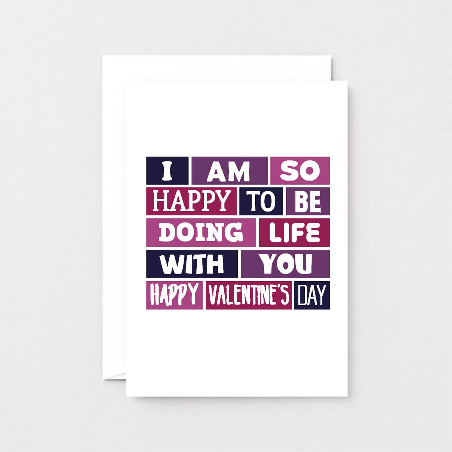 Valentine Card by SixElevenCreations. Reads I am so happy to be doing life with you. Happy Valentine's Day. Product Code SEV0018A6