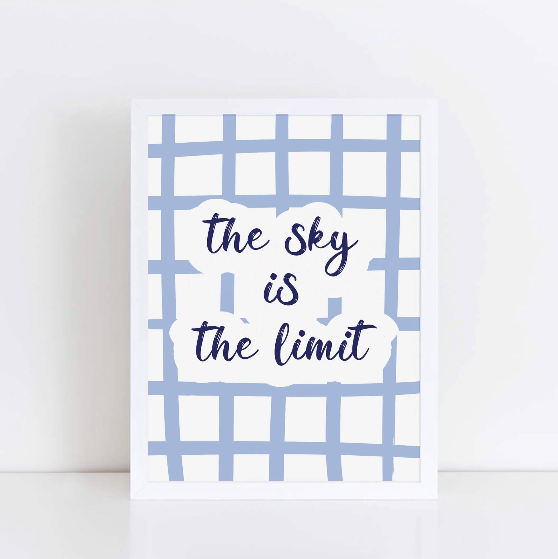 Wall Art with the quote The Sky Is The Limit. Designed by SixElevenCreations. Product Code SEP0752.