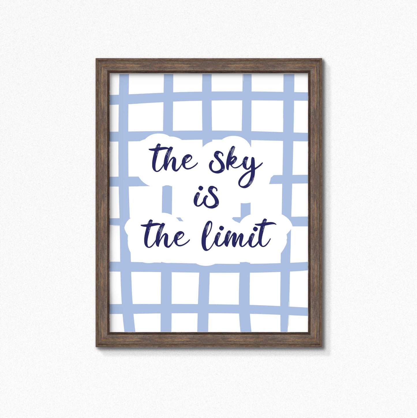 Wall Art with the quote The Sky Is The Limit. Designed by SixElevenCreations. Product Code SEP0752.