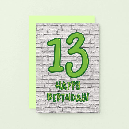 13th Birthday Card by SixElevenCreations. Product Code SE3611A6