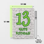 13th Birthday Card by SixElevenCreations. Product Code SE3611A6