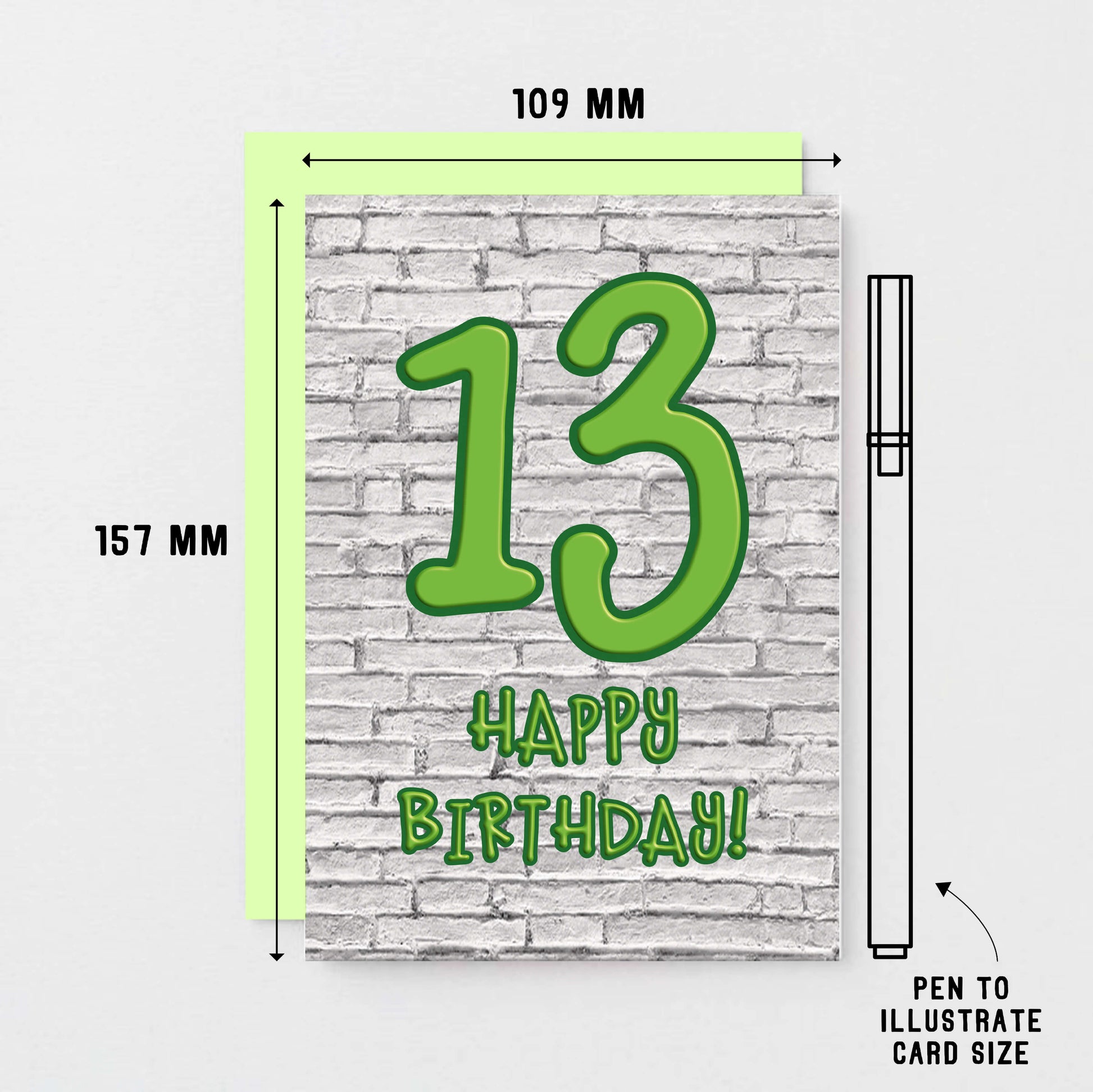 13th Birthday Card by SixElevenCreations. Product Code SE3611A6