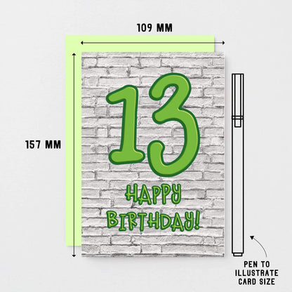 13th Birthday Card by SixElevenCreations. Product Code SE3611A6