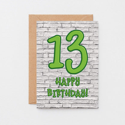 13th Birthday Card by SixElevenCreations. Product Code SE3611A6