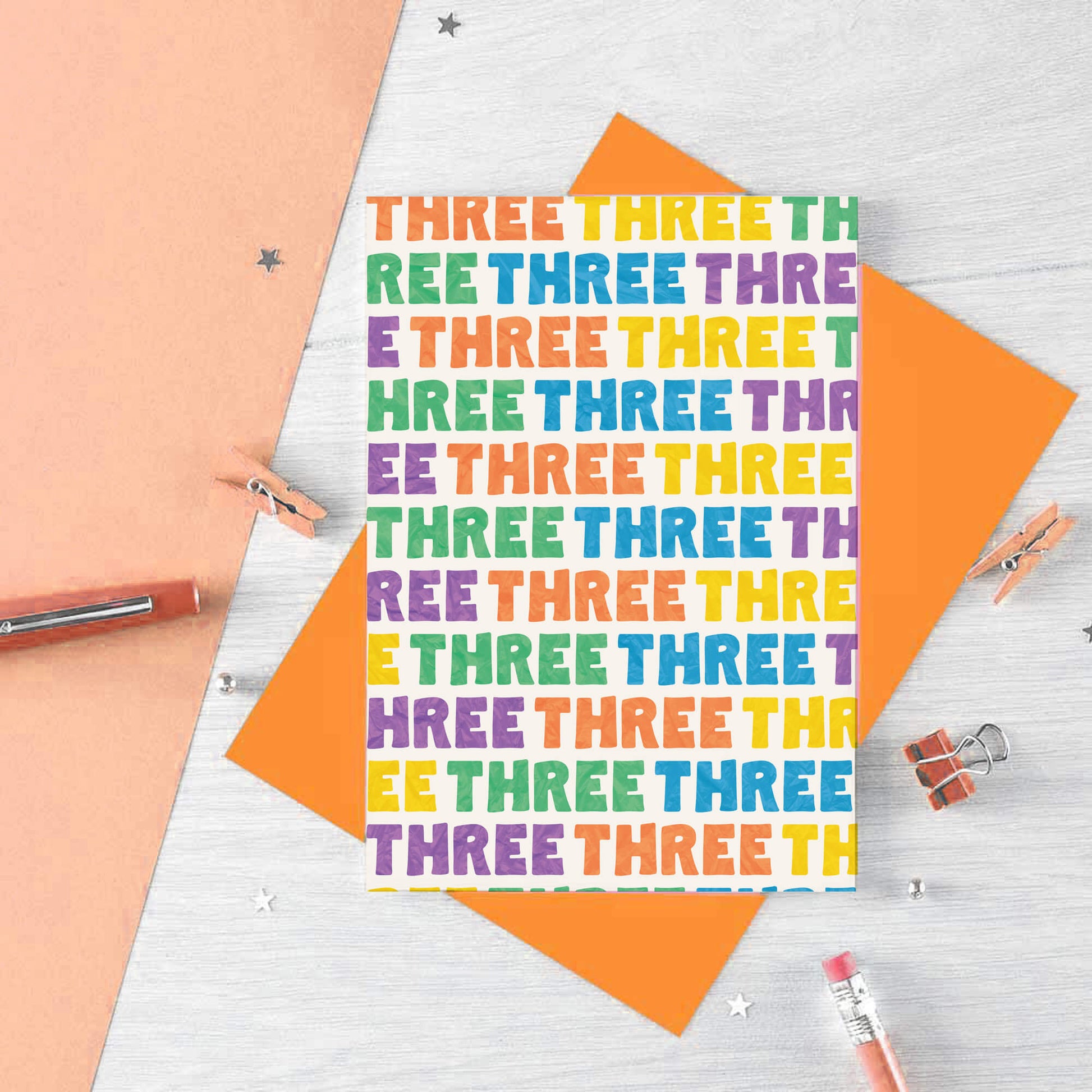 Three Years Card by SixElevenCreations. Product Code SE4103A6