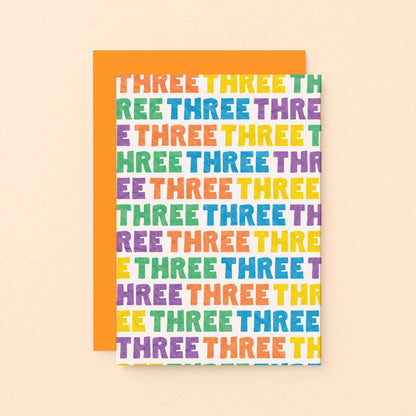 Three Years Card by SixElevenCreations. Product Code SE4103A6