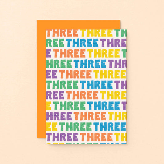 Three Years Card by SixElevenCreations. Product Code SE4103A6