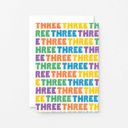 Three Years Card by SixElevenCreations. Product Code SE4103A6